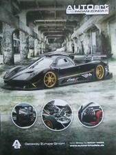 AUTOart Pagina Pubblicitaria Pagani Zonda in 1-18.....Annuncio Giornale... #1006f