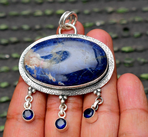 Gemma sodalite argento