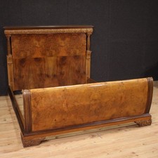 Letto matrimoniale italiano mobile in legno stile antico camera da letto 20 secolo