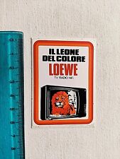 ADESIVO LOEWE TV RADIO HI-FI LEONE COLORE VINTAGE ANNI 80 80s OLD STICKER KLEBER