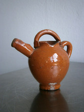 Fischietto Caraffa Acqua 19° S IN Miniatura Terra Cotta IN Arte Popolare Antico