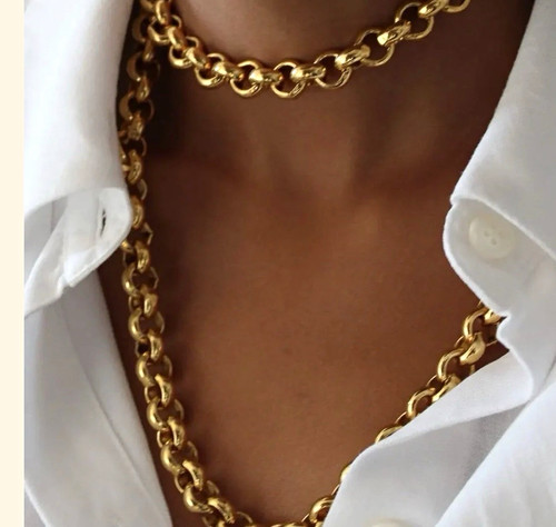 Collana catena vintage chanel - collana,