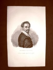 Leonardo Da Ponte Pittore Acquaforte del 1849
