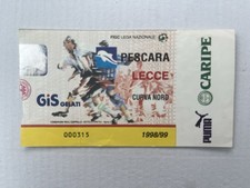 pescara-lecce biglietto Calcio 1998/99)Juventus,Lazio,Roma,napoli,inter,milan)