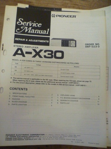 Pioneer x30 amplificatore - a-x30,