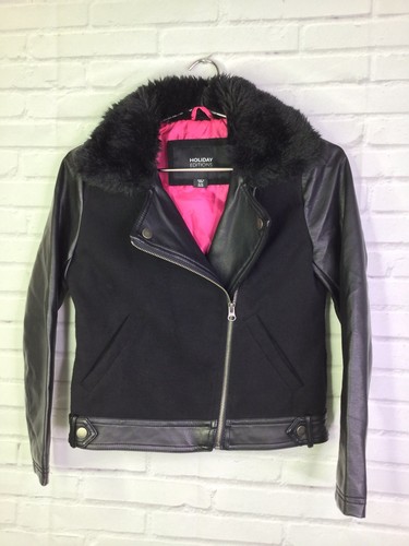 Giacca moto pelle ecopelliccia - moto,