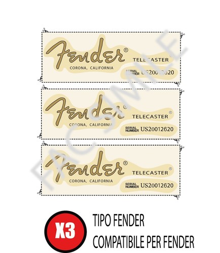 Decal tipo fender - decal,