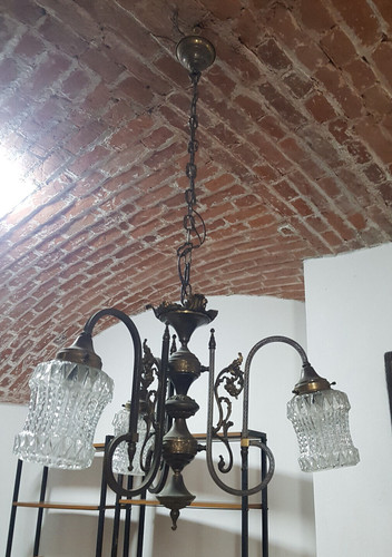 Antico lampadario anni tre - lampadario, 70'