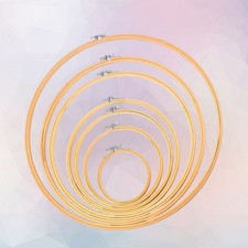  6 Pcs Telaio Da Ricamo Rotondo in Bambù Forniture Per Punto Croce