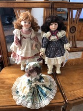 Elegante set di 3 Bambole da collezione