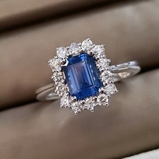 Anello Zaffiro blu naturale