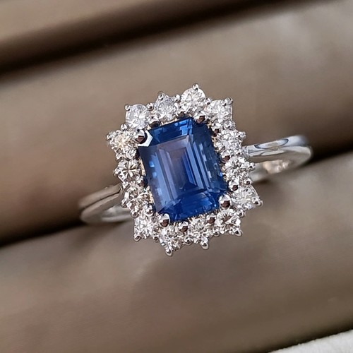 Anello zaffiro blu naturale - anello,