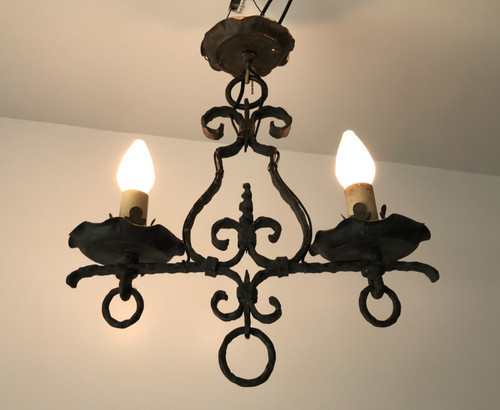 Lampada sospensione antica - a,