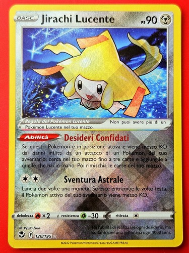 Carta pokemon jirachi lucente - pokemon,