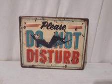 Targa in latta per bar pub da appendere con scritta DO NOT DISTURB Arredo casa