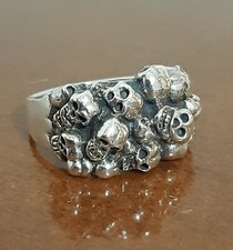 ANELLO UOMO testa teschio moto