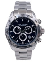 Orologio Paul Vermot Crono Quarzo 6696BL/398 43mm Wr100m Scontatissimo Nuovo