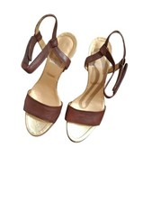 Chiarini Bologna Sandali In Vera Pelle Marone Tacco 11 Cm Taglia 39 Donna