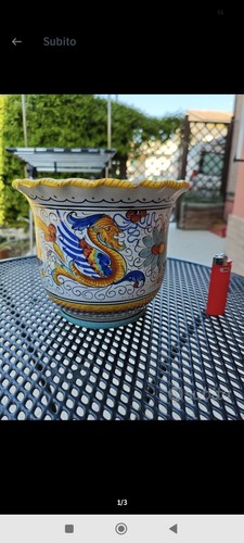 Cachepot vaso deruta dipinto - deruta,