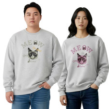 Felpa unisex Meow Cat grigio