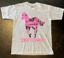 NUOVO! Deftones T-shirt cavallo rosa, maglietta unisex cotone bianco, taglia S-5XL