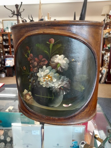 Antique bin hand painted - antique,
