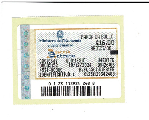 Marca bollo 16 00 - n.1,