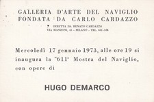 Cartolina/invito Mostra HUGO