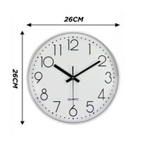 Orologio Da Parete Tondo Quarzo Muro diametro 26cm Tx-39714 linq