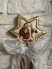 Thun Formella Stella Puntale placca Fuoriporta Babbo Natale, Vecchia Produzione