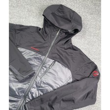 Giacca Mammut Uomo XL Stratus Ibrida con Cappuccio Nero Grigio Sintetico Isolato