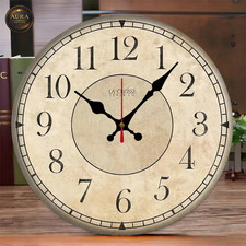 Modern wall clock - modern, beige