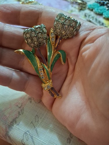 Spilla tulipano vintage coro - vintage,