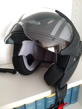 casco jet Acerbis x-jet on bike  nero/grigio