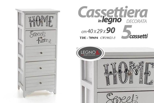Cassettiera cassetti slim - 5,