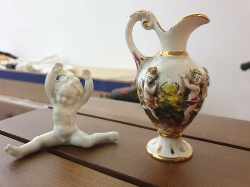Vasetto anfora porcellana - vasetto,