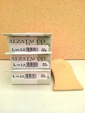 Alzatacco lungo RIGIDO in simil sughero ricoperto in pelle cm. 2-2,5-3,0