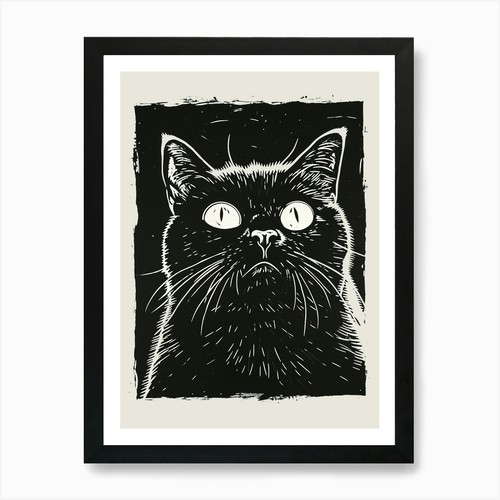 Quadro esotico linocut pelo - esotico,