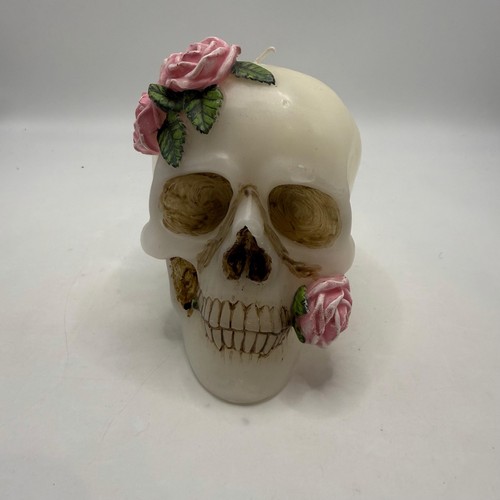 Nuova candela teschio - , rose