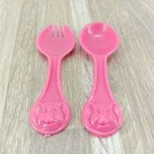 Falca Gugu Doll Pink Baby Spoon Fork Elephant Utensils