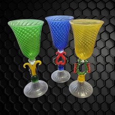 Murano 3 bicchieri cordiali in