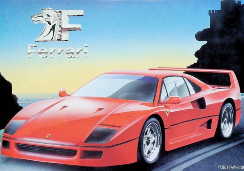 Cartolina ferrari f40 - cartolina,