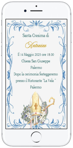 Invito digitale cresima pronto - invito,
