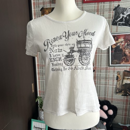 Y2k white baby tee - baby, graphic