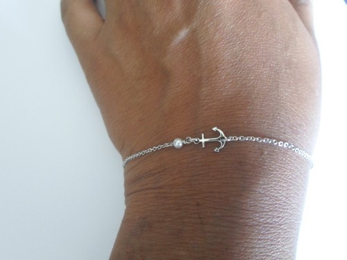 Bracelet argent massif - en,