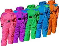 Tuta invernale da neve/sci per bambini antivento e impermeabile con cappuccio 98-128