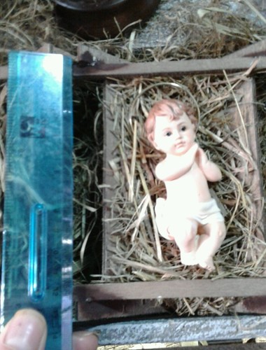 Child jesus resin cradle - child,