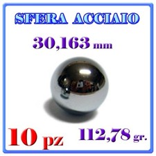10 Sfere Acciaio Pieno Ø