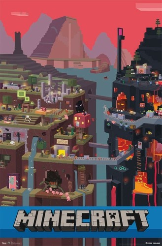 Poster minecraft cube - minecraft, full