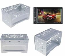 CARRELLO SLITTA GABBIA SUPPORTO AUTORADIO 2 DIN UNIVERSALE ALLUMINIO STEREO AUTO